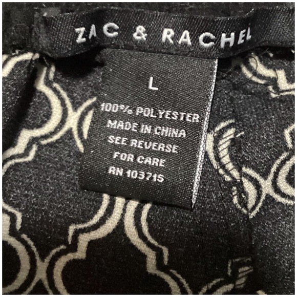 Zac & Rachel, Gold Pattern On Black, Pull On With Elastic Waistband, Pants - Picture 4 of 4